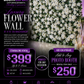 Luxury White Rose Flower Wall Rental | 8’ x 10’ 3D Backdrop