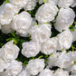 Luxury White Rose Flower Wall Rental | 8’ x 10’ 3D Backdrop